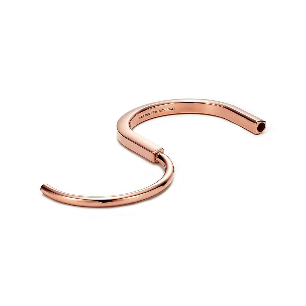18K Tiffany Lock Bangle Bracelet