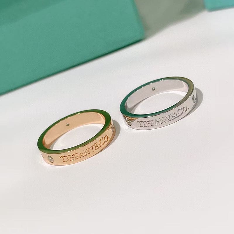 18K Rose Gold Tiffany Wedding  Ring