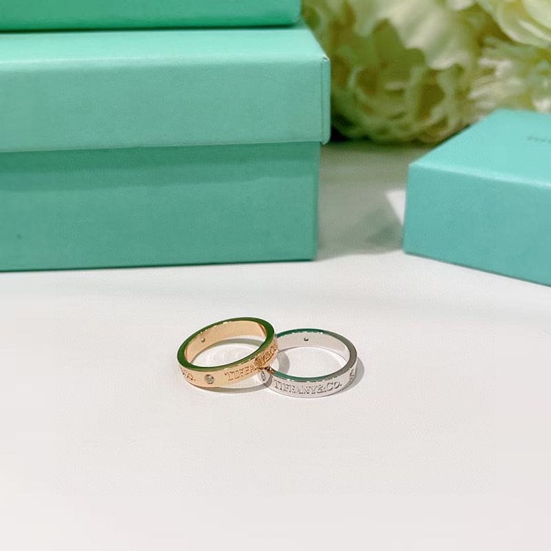 18K Rose Gold Tiffany Wedding  Ring