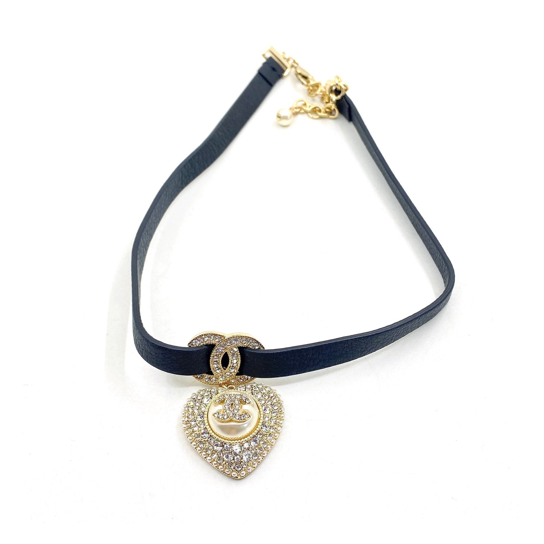 18K  Chanel 2021 Leather Choker Necklace