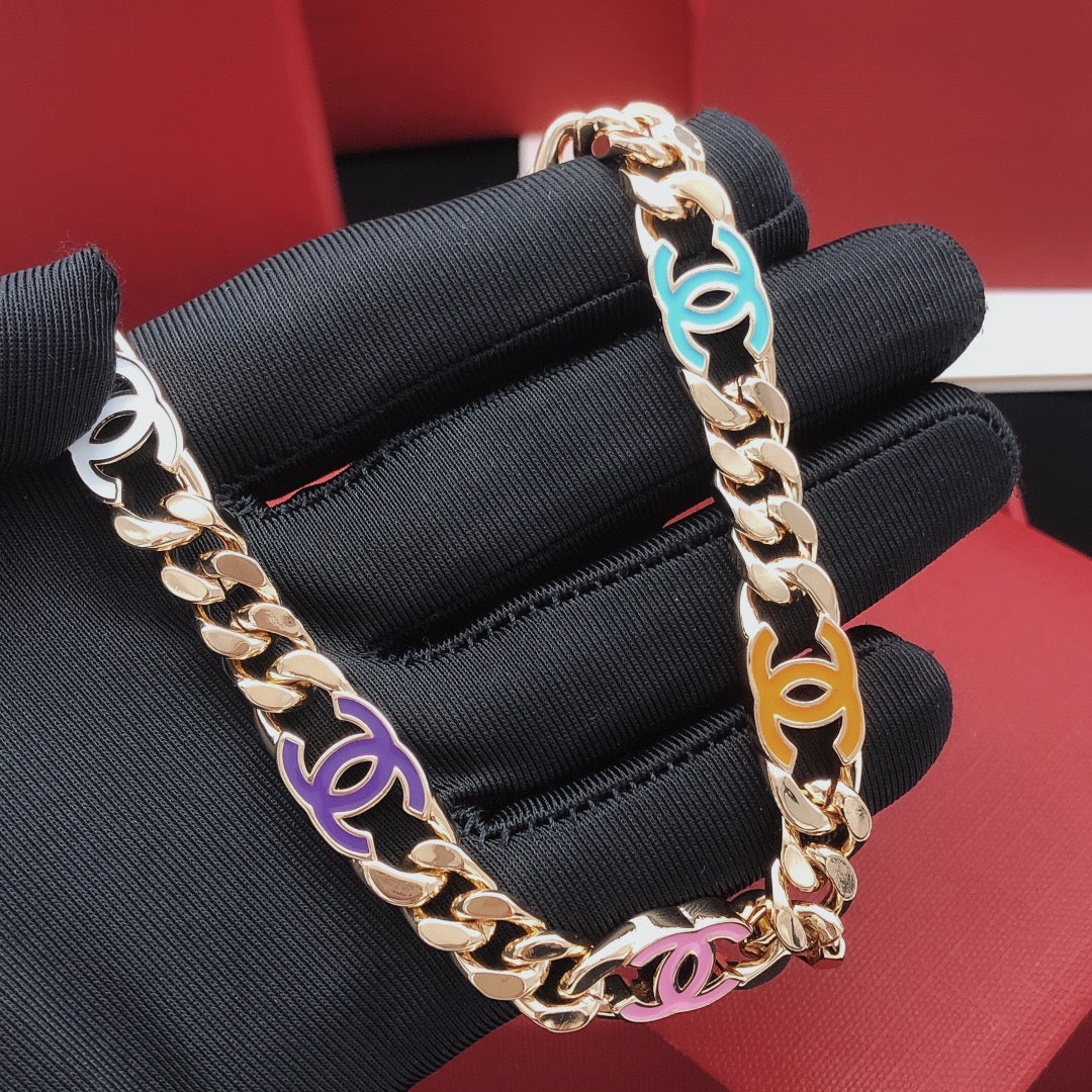 18K  Chanel Color Chain Necklace