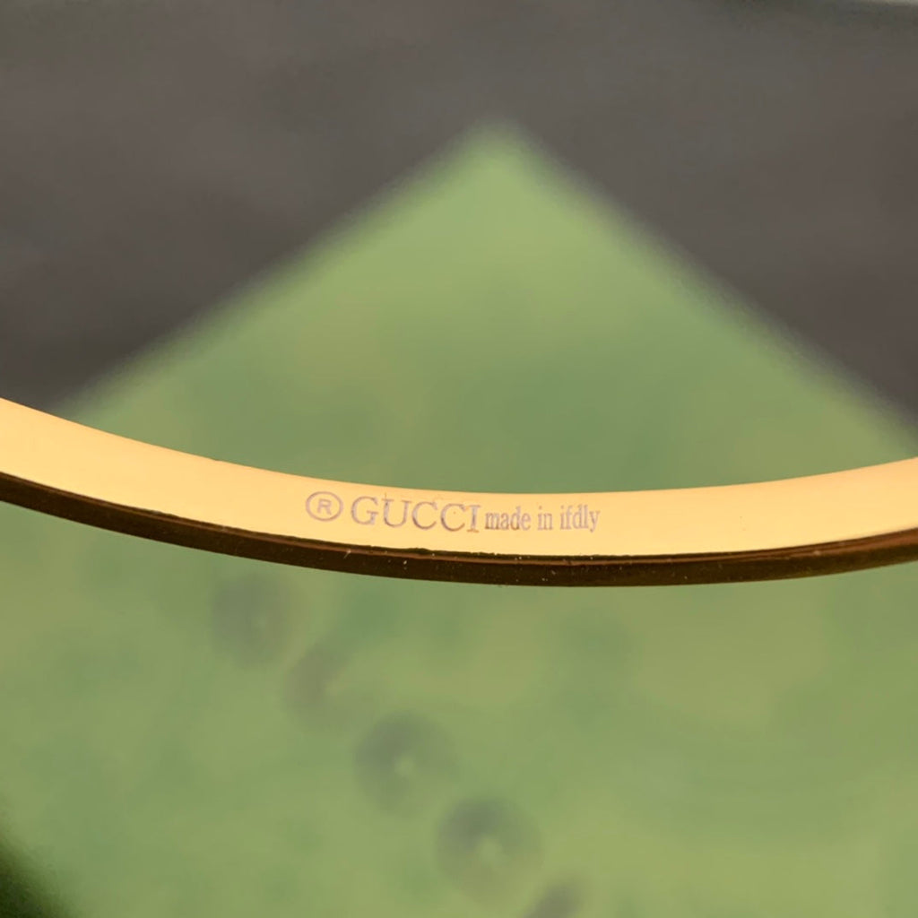 18K Double Gucci Running Diamond Cuff Bracelet