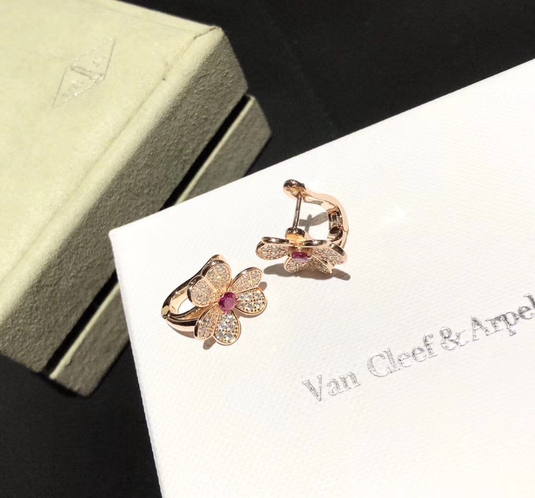 18k Frivole Pink Sapphire Earrings